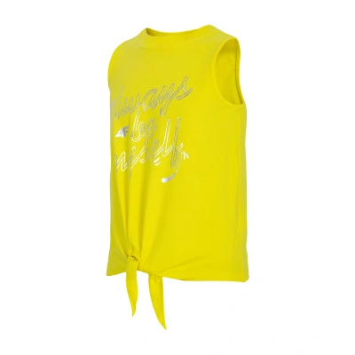 4F JUNIOR-GIRLS-t-shirt-HJL21-JTSD013B-71S-Yellow Žlutá 152